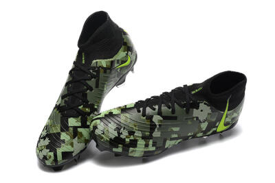 Nike Phantom Luna Elite NU FG High-Tops Soccer Cleats - Black/Camo/Yellow