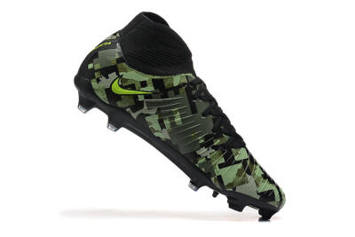 Nike Phantom Luna Elite NU FG High-Tops Soccer Cleats - Black/Camo/Yellow
