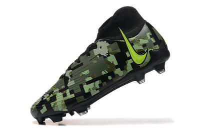 Nike Phantom Luna Elite NU FG High-Tops Soccer Cleats - Black/Camo/Yellow