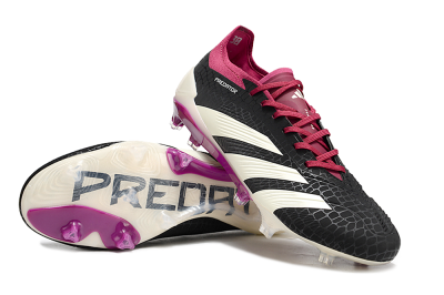 Adidas Predator Accuracy.1 FG Low-Tops Soccer Cleats - Black/White/Purple