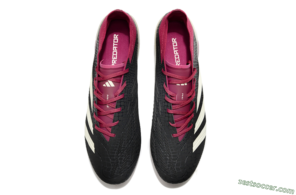 Adidas Predator Accuracy.1 FG Low-Tops Soccer Cleats - Black/White/Purple 4