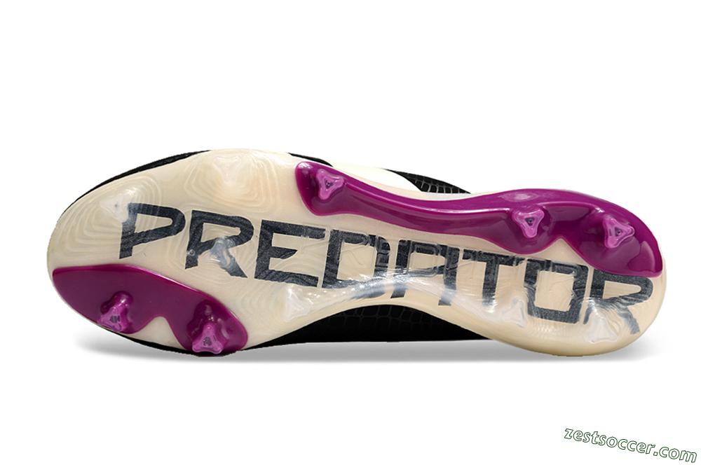 Adidas Predator Accuracy.1 FG Low-Tops Soccer Cleats - Black/White/Purple 6