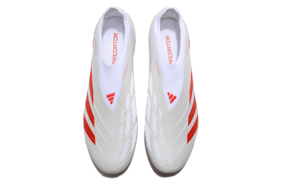 Adidas Predator Accuracy+ FG Low-Tops Soccer Cleats - Beige/White/Red