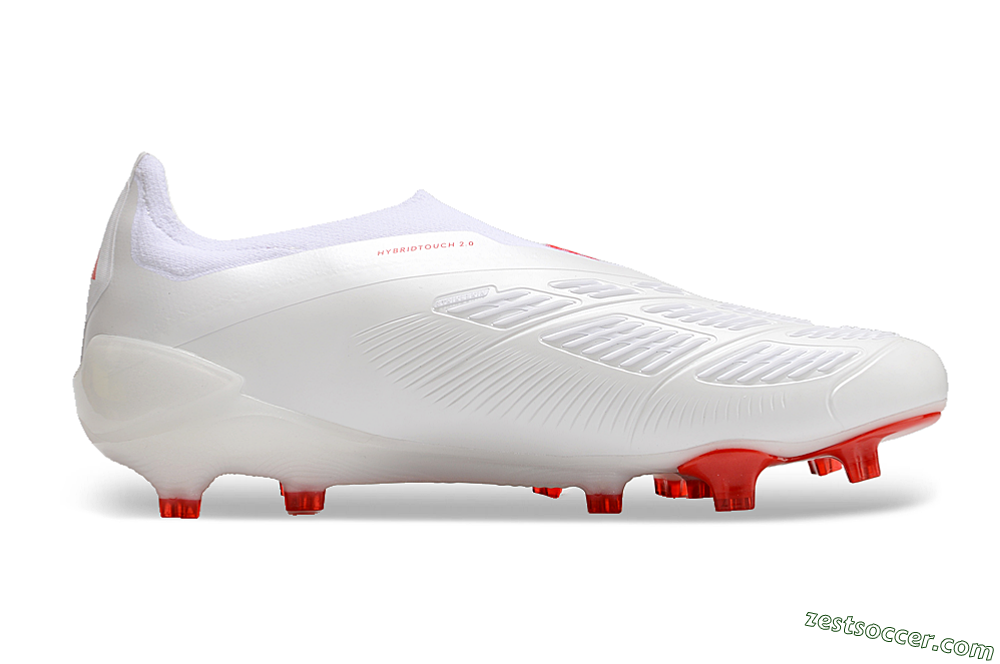 Adidas Predator Accuracy+ FG Low-Tops Soccer Cleats - Beige/White/Red 7