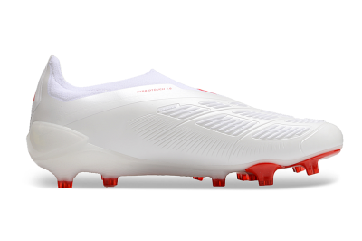 Adidas Predator Accuracy+ FG Low-Tops Soccer Cleats - Beige/White/Red