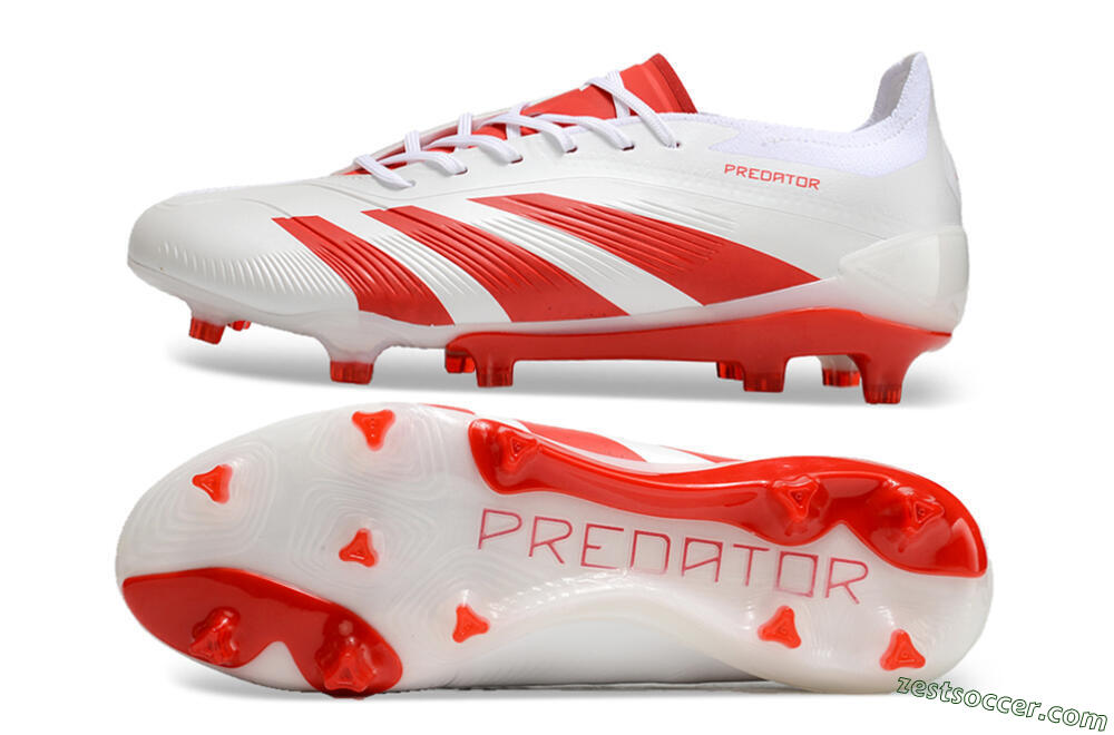 Adidas Predator Accuracy.1 FG Low-Tops Soccer Cleats - Beige/White/Red 1