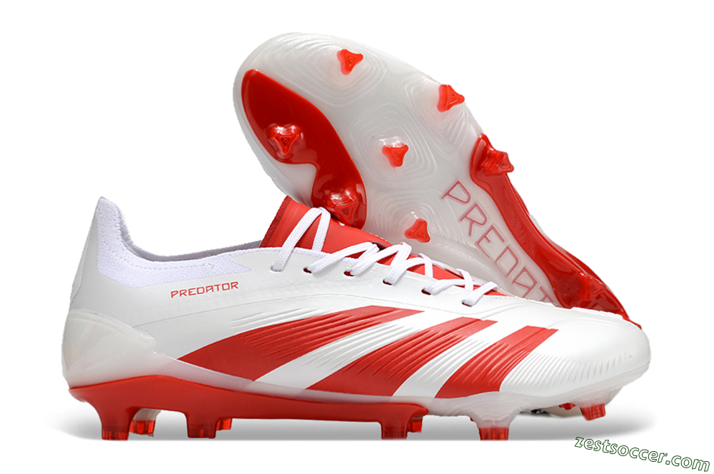Adidas Predator Accuracy.1 FG Low-Tops Soccer Cleats - Beige/White/Red 0