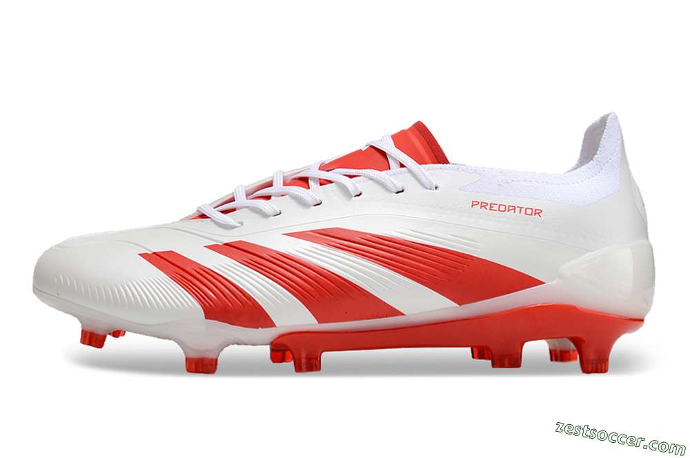 Adidas Predator Accuracy.1 FG Low-Tops Soccer Cleats - Beige/White/Red 2