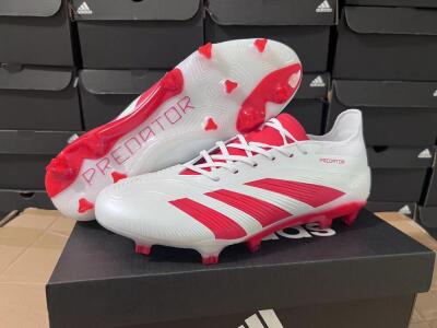 Adidas Predator Accuracy.1 FG Low-Tops Soccer Cleats - Beige/White/Red