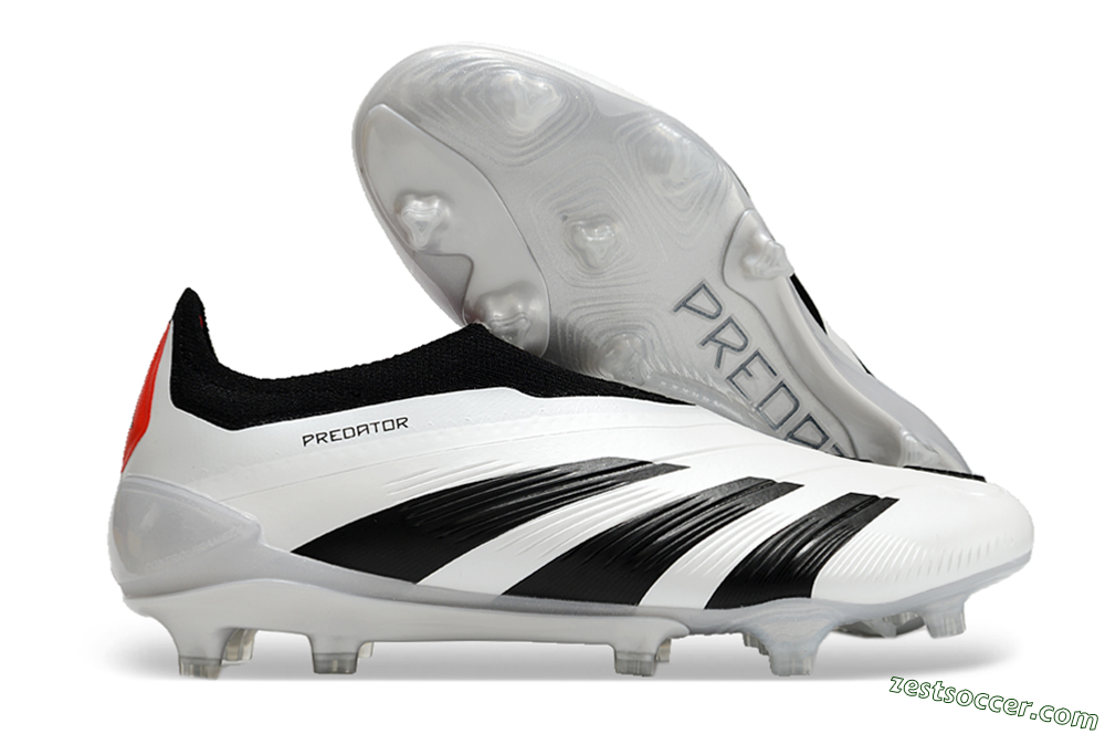 Adidas Predator Accuracy+ FG Low-Tops Soccer Cleats - White/Black/Red 0
