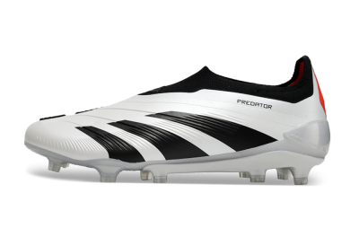 Adidas Predator Accuracy+ FG Low-Tops Soccer Cleats - White/Black/Red
