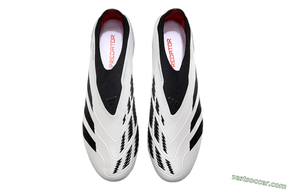 Adidas Predator Accuracy+ FG Low-Tops Soccer Cleats - White/Black/Red 4