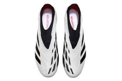 Adidas Predator Accuracy+ FG Low-Tops Soccer Cleats - White/Black/Red