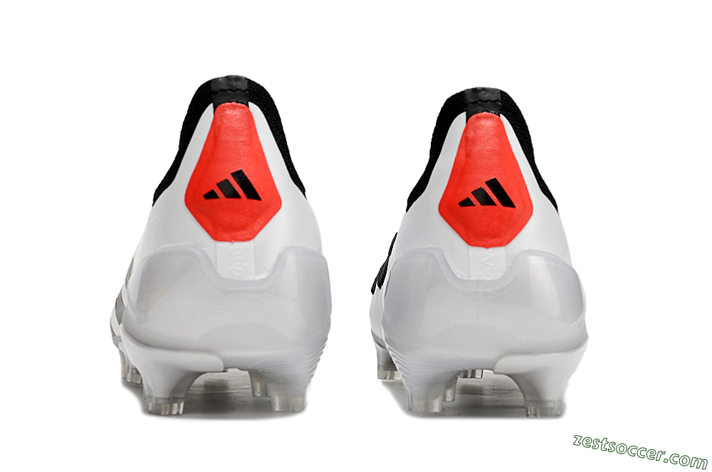 Adidas Predator Accuracy+ FG Low-Tops Soccer Cleats - White/Black/Red 5