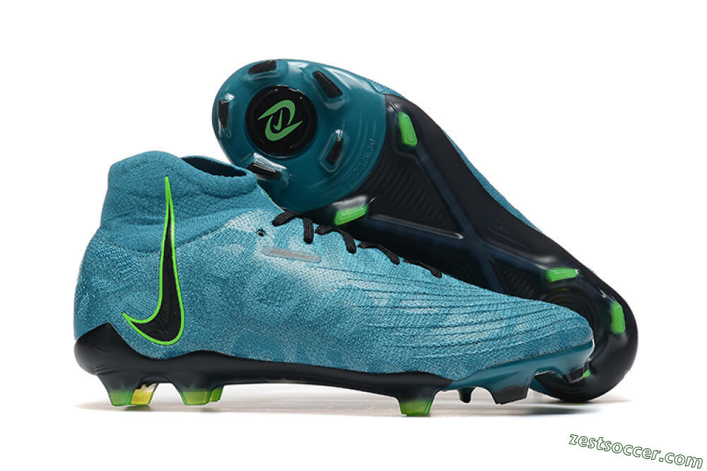 Nike Phantom Luna Elite NU FG High-Tops Soccer Cleats - Blue/Black/Yellow 0
