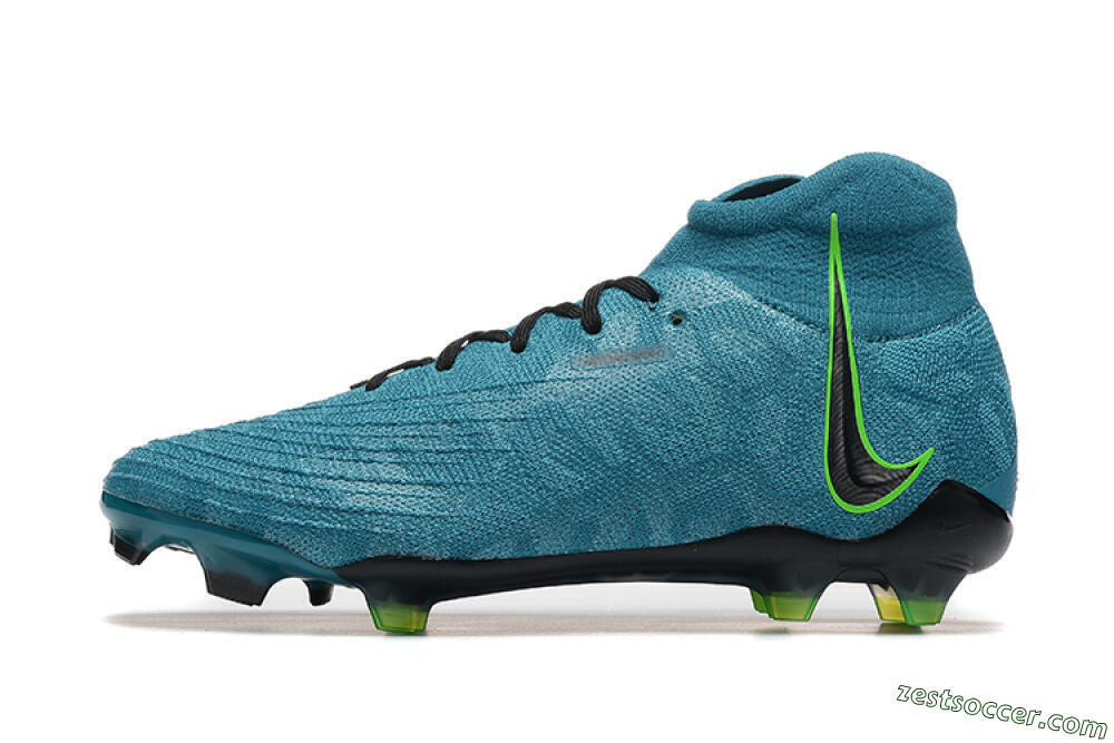 Nike Phantom Luna Elite NU FG High-Tops Soccer Cleats - Blue/Black/Yellow 2