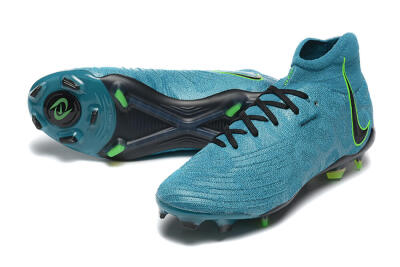 Nike Phantom Luna Elite NU FG High-Tops Soccer Cleats - Blue/Black/Yellow
