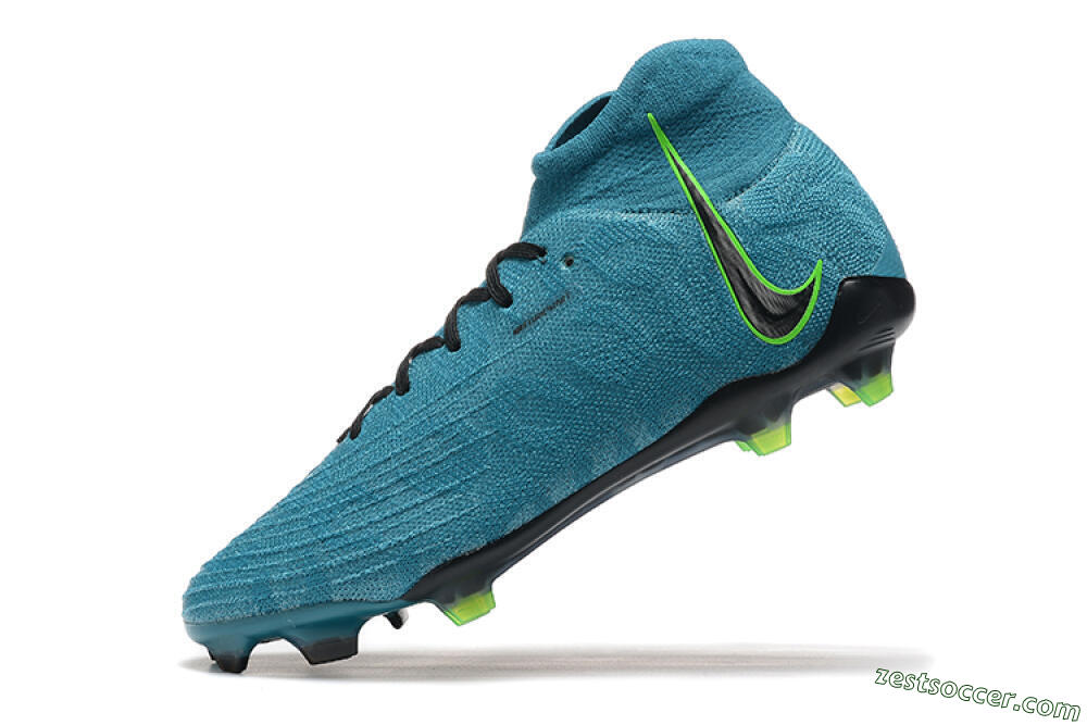 Nike Phantom Luna Elite NU FG High-Tops Soccer Cleats - Blue/Black/Yellow 8