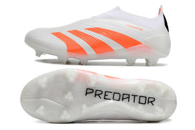Adidas Predator Accuracy+ FG Low-Tops Soccer Cleats - Beige/White/Red