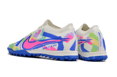 Nike Air Zoom Mercurial Vapor 15 Elite TF Low-Tops Soccer Shoes - White/Rainbow