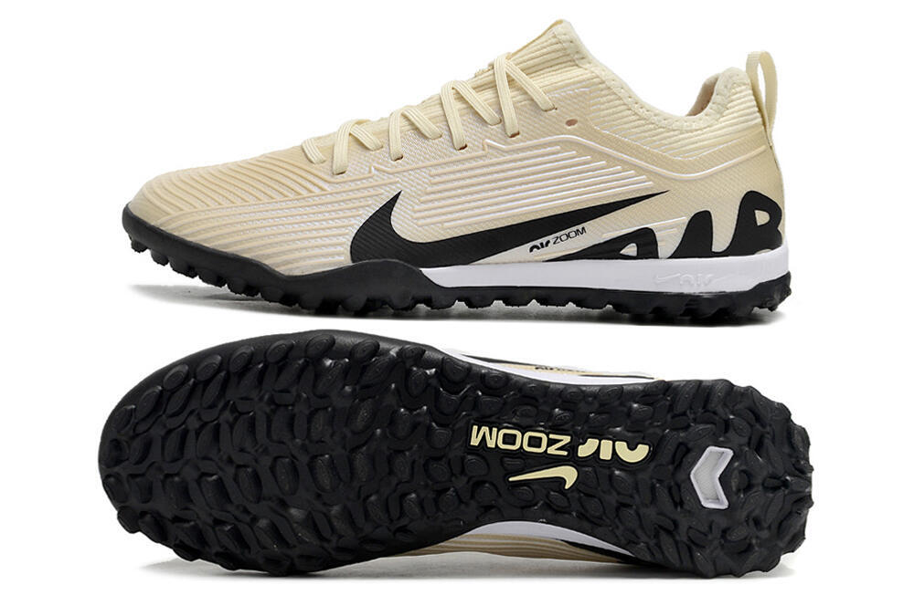 Nike Air Zoom Mercurial Vapor 15 Elite TF Low-Tops Soccer Shoes - Beige/Black/White 1