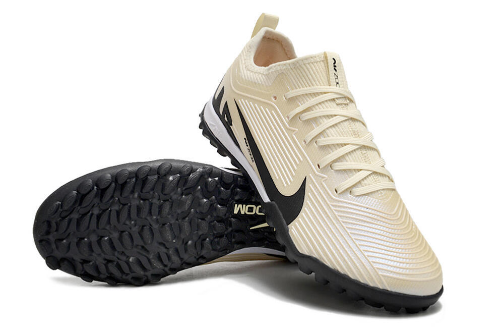 Nike Air Zoom Mercurial Vapor 15 Elite TF Low-Tops Soccer Shoes - Beige/Black/White 3