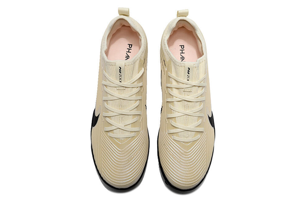 Nike Air Zoom Mercurial Vapor 15 Elite TF Low-Tops Soccer Shoes - Beige/Black/White 4
