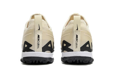 Nike Air Zoom Mercurial Vapor 15 Elite TF Low-Tops Soccer Shoes - Beige/Black/White