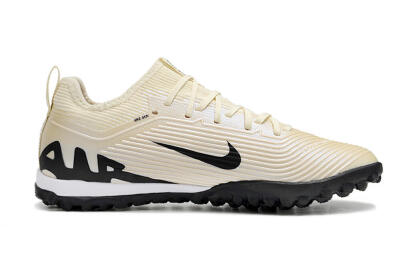 Nike Air Zoom Mercurial Vapor 15 Elite TF Low-Tops Soccer Shoes - Beige/Black/White