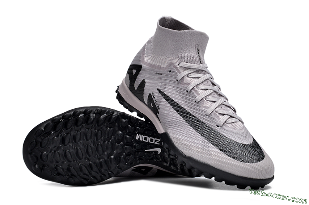Nike Air Zoom Mercurial Superfly 9 Elite TF High-Tops Soccer Shoes - Grey/Purple/Black 1