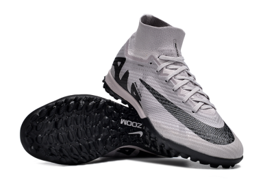 Nike Air Zoom Mercurial Superfly 9 Elite TF High-Tops Soccer Shoes - Grey/Purple/Black
