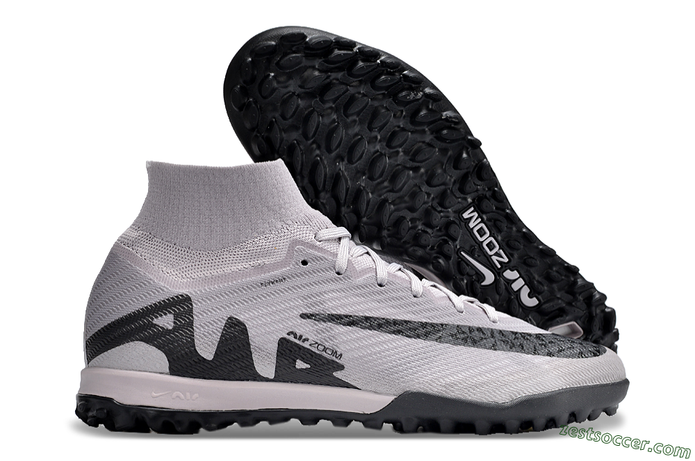Nike Air Zoom Mercurial Superfly 9 Elite TF High-Tops Soccer Shoes - Grey/Purple/Black 0