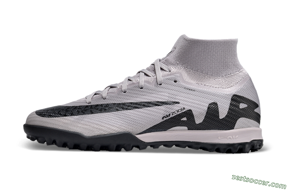 Nike Air Zoom Mercurial Superfly 9 Elite TF High-Tops Soccer Shoes - Grey/Purple/Black 2