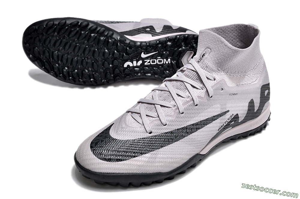 Nike Air Zoom Mercurial Superfly 9 Elite TF High-Tops Soccer Shoes - Grey/Purple/Black 3