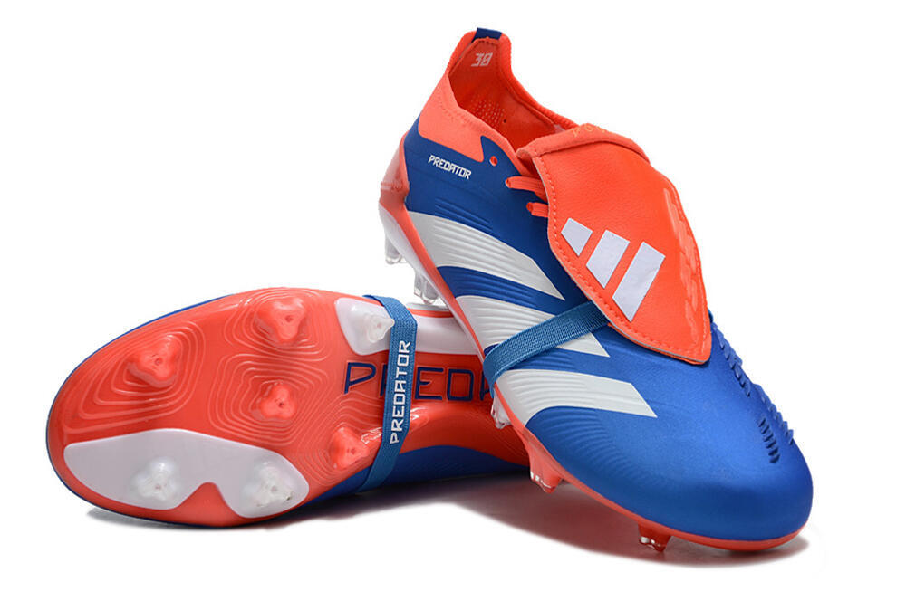 Adidas Predator Elite Foldover Tongue FG Low-Tops Soccer Cleats - Blue/White/Red 3