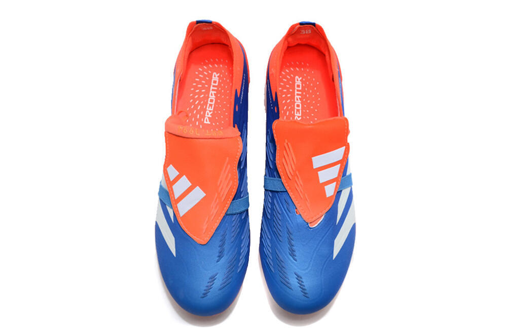 Adidas Predator Elite Foldover Tongue FG Low-Tops Soccer Cleats - Blue/White/Red 4