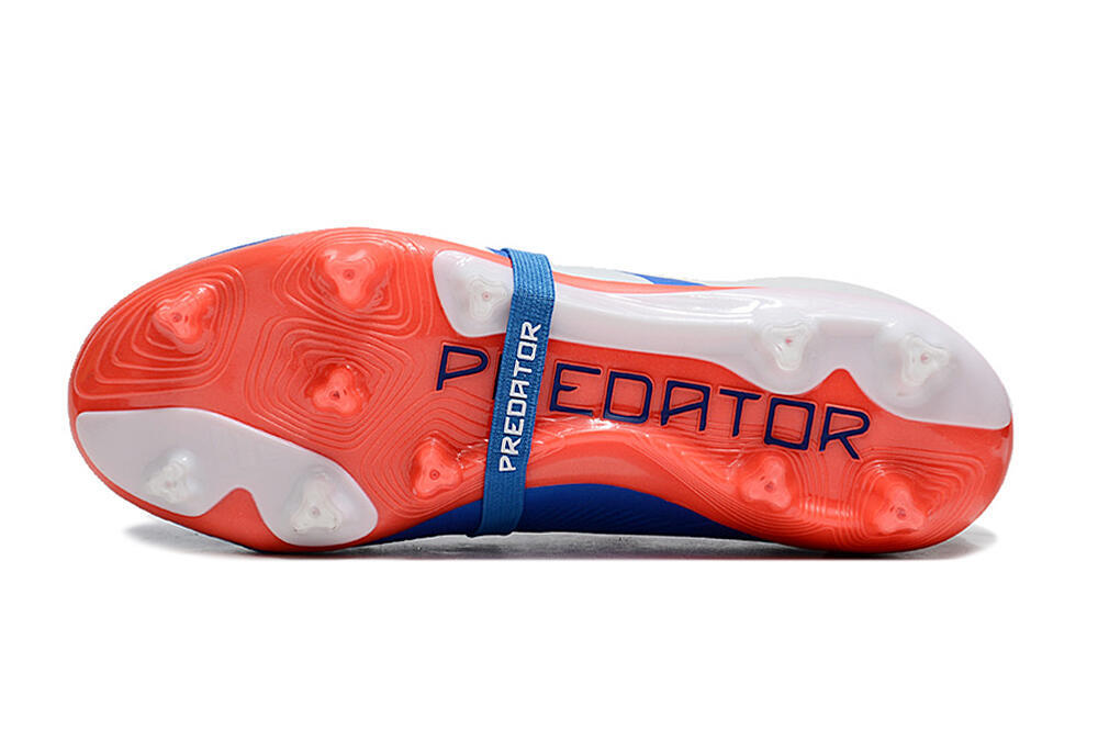 Adidas Predator Elite Foldover Tongue FG Low-Tops Soccer Cleats - Blue/White/Red 6