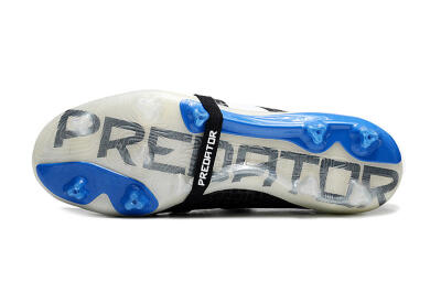 Adidas Predator Elite Foldover Tongue FG Low-Tops Soccer Cleats - Black/White/Blue