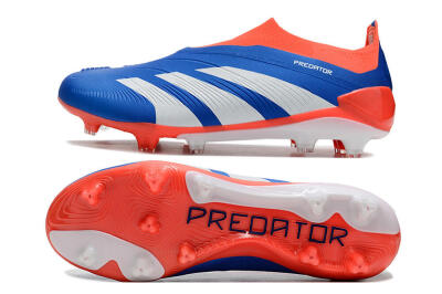 Adidas Predator Accuracy+ FG Low-Tops Soccer Cleats - Blue/White/Red