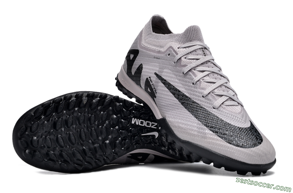 Nike Air Zoom Mercurial Vapor 15 Elite TF Low-Tops Soccer Shoes - Grey/Purple/Black 1