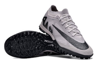 Nike Air Zoom Mercurial Vapor 15 Elite TF Low-Tops Soccer Shoes - Grey/Purple/Black