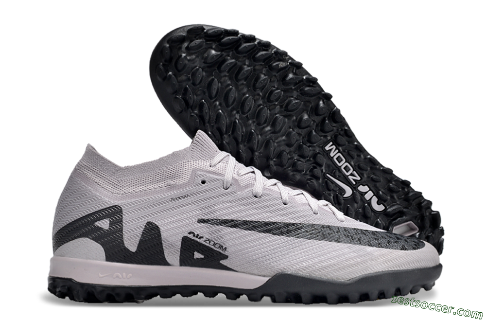 Nike Air Zoom Mercurial Vapor 15 Elite TF Low-Tops Soccer Shoes - Grey/Purple/Black 0