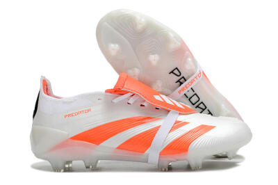Adidas Predator Elite Foldover Tongue FG Low-Tops Soccer Cleats - Beige/White/Red