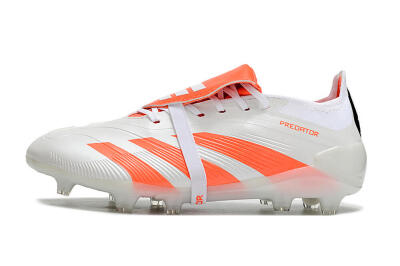 Adidas Predator Elite Foldover Tongue FG Low-Tops Soccer Cleats - Beige/White/Red