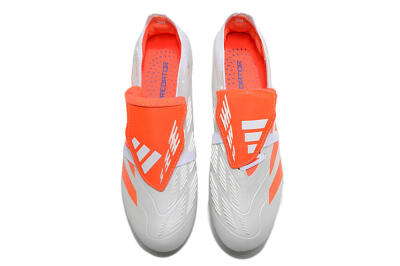Adidas Predator Elite Foldover Tongue FG Low-Tops Soccer Cleats - Beige/White/Red