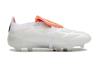 Adidas Predator Elite Foldover Tongue FG Low-Tops Soccer Cleats - Beige/White/Red