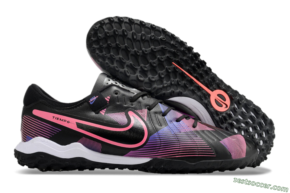 Nike Tiempo Legend 10 Pro TF Low-Tops Soccer Shoes - Black/Purple/Pink 0
