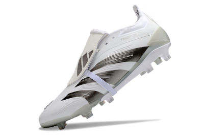 Adidas Predator Elite Foldover Tongue FG Low-Tops Soccer Cleats - White/Grey