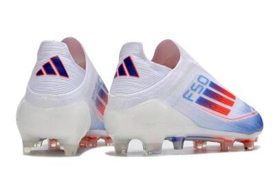 Adidas F50 Adizero FG Low-Tops Soccer Cleats - White/Blue/Orange