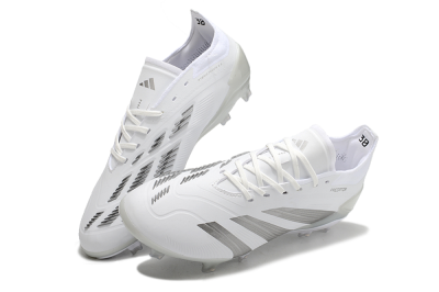 Adidas Predator Accuracy.1 FG Low-Tops Soccer Cleats - White/Silver/Grey